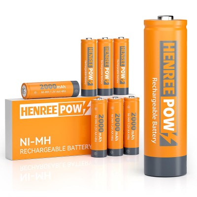 Henreepow AA 2000mah 1,2V Высокая емкость NI-MH Аккумуляторная батарея