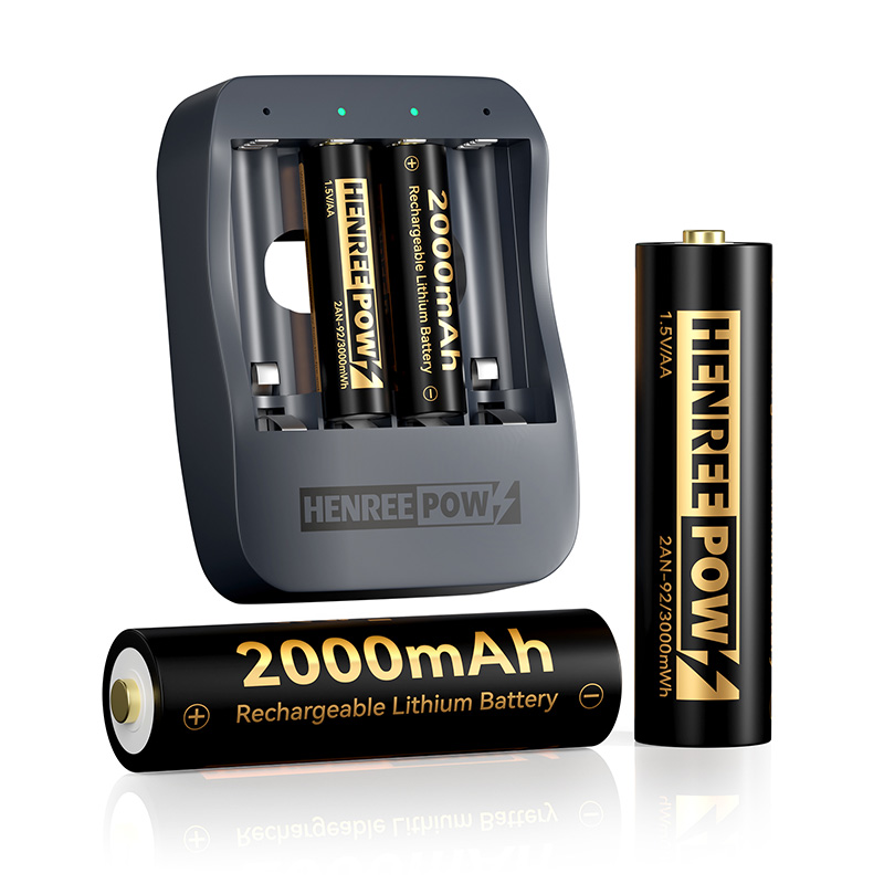 Henreepow AA 2000mah 1,5 В лития лития высокой емкости